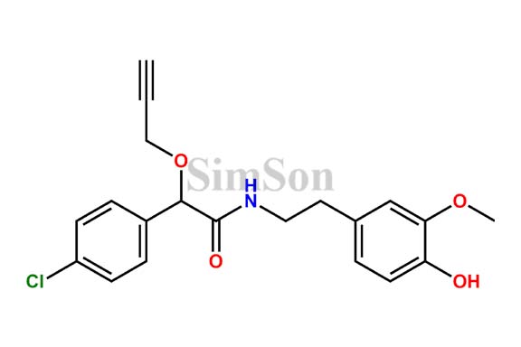 2-(4-Chlorophenyl)-N-(2-(4-hydroxy-3-methoxyphenyl)ethyl)-2-prop-2-ynyloxyacetamide