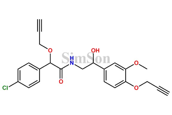 2-(4-chlorophenyl)-N-(2-hydroxy-2-(3-methoxy-4-(prop-2-yn-1-yloxy)phenyl)ethyl)-2-(prop-2-yn-1-yloxy)acetamide