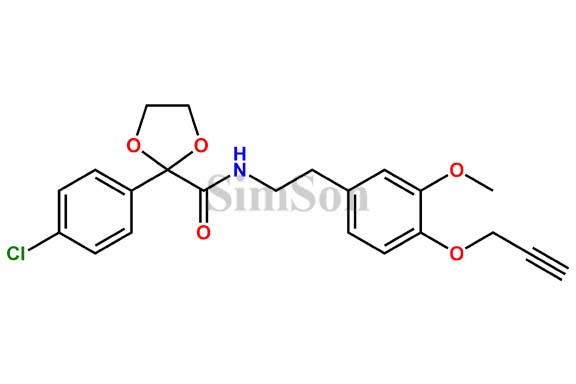 2-(4-chlorophenyl)-N-(3-methoxy-4-(prop-2-yn-1-yloxy)phenethyl)-1,3-dioxolane-2-carboxamide