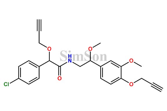 2-(4-chlorophenyl)-N-(2-methoxy-2-(3-methoxy-4-(prop-2-yn-1-yloxy)phenyl)ethyl)-2-(prop-2-yn-1-yloxy)acetamide