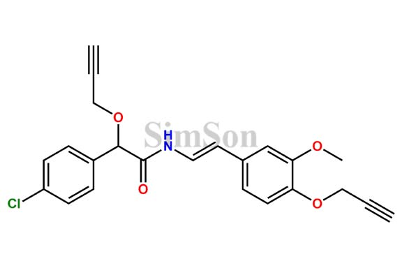 (E)-2-(4-chlorophenyl)-N-(3-methoxy-4-(prop-2-yn-1-yloxy)styryl)-2-(prop-2-yn-1-yloxy)acetamide