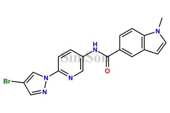 N-(6-(4-bromo-1H-pyrazol-1-yl)pyridin-3-yl)-1-methyl-1H-indole-5-carboxamide