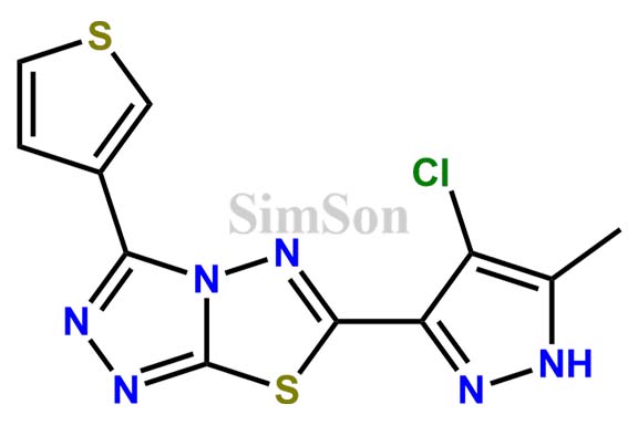 6-(4-chloro-5-methyl-1H-pyrazol-3-yl)-3-(thiophen-3-yl)-[1,2,4]triazolo[3,4-b][1,3,4]thiadiazole