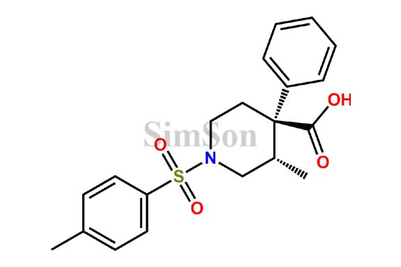 (3S,4R)-3-Methyl-4-phenyl-1-tosylpiperidine-4-carboxylic acid