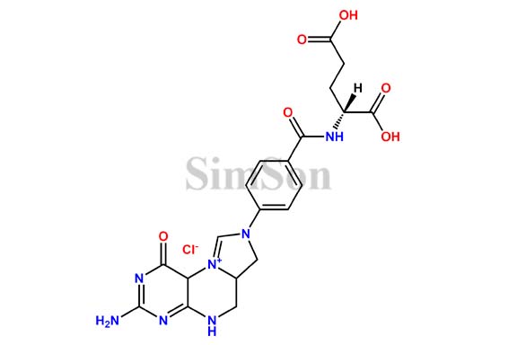 3-Amino-8-(4-(((R)-1,3-dicarboxypropyl)carbamoyl)phenyl)-1-oxo-5,6,6a,7,8,10a-hexahydro-1H-imidazo[1,5-f]pteridin-10-ium chloride