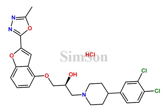 1-Piperidineethanol,4-(3,4-dichlorophenyl)-alpha-[[[2-(5-methyl-1,3,4-oxadiazol-2-yl)-4-benzofuranyl]oxy]methyl]-,monohydrochloride, (alphaS)
