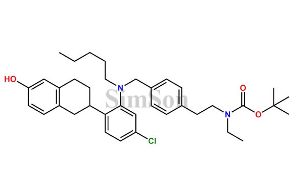 tert-butyl (4-(((5-chloro-2-(6-hydroxy-1,2,3,4-tetrahydronaphthalen-2-yl)phenyl)(pentyl)amino)methyl)phenethyl)(ethyl)carbamate