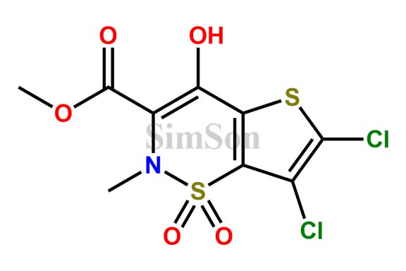 Methyl 6,7-dichloro-4-hydroxy-2-methyl-2H-thieno[2,3-e][1,2]thiazine-3-carboxylate 1,1-dioxide