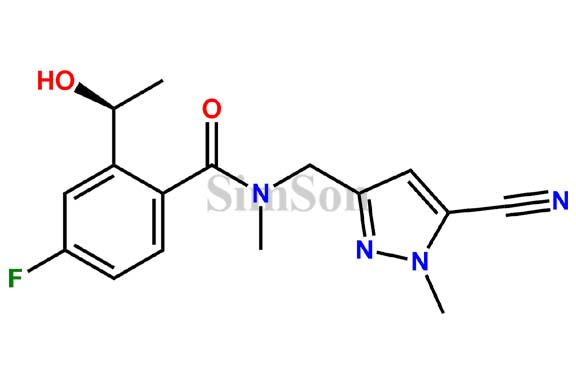 (S)-N-((5-Cyano-1-methyl-1H-pyrazol-3-yl)methyl)-4fluoro-2-(1-hydroxyethyl)-N-methylbenzamide