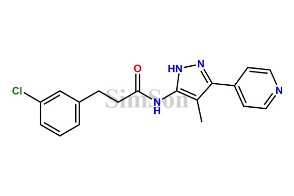 [3-(3-chlorophenyl)-N-(4-methyl-3-(pyridin-4-yl)-1H-pyrazol-5-yl)propanamide]