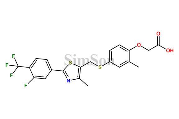 2-[4-[[[2-[3-Fluoro-4-(trifluoromethyl)phenyl]-4-methyl-5-thiazolyl]methyl]thio]-2-methylphenoxy]acetic acid