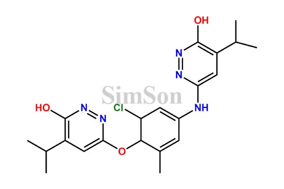 6-((6-chloro-4-((6-hydroxy-5-isopropylpyridazin-3-yl)amino)-2-methylcyclohexa-2,4-dien-1-yl)oxy)-4-isopropylpyridazin-3-ol