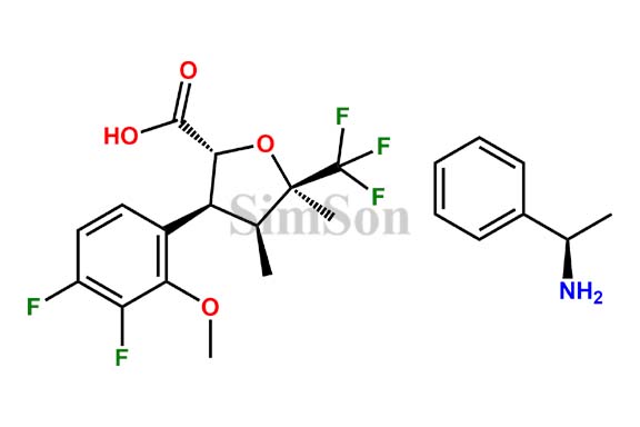 (2R,3S,4S,5R)-3-(3,4-Difluoro-2-methoxyphenyl)-4,5-dimethyl-5-(trifluoromethyl)tetrahydrofuran-2-carboxylic acid (R)-1-phenylethan-1-amine