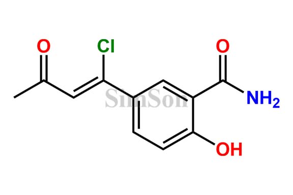 (Z)-5-(1-chloro-3-oxobut-1-en-1-yl)-2-hydroxybenzamide
