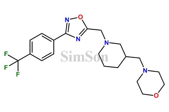 4-[[1-[[3-[4-(trifluoromethyl)phenyl]-1,2,4-oxadiazol-5-yl]methyl]piperidin-3-yl]methyl]morpholine