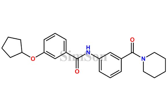 3-(Cyclopentyloxy)-N-(3-(piperidine-1-carbonyl)phenyl)benzamide