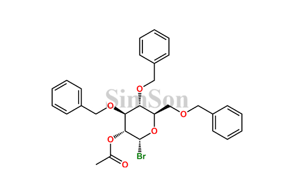 (2R,3R,4S,5R,6R)-4,5-Bis(benzyloxy)-6-((benzyloxy)methyl)-2-bromotetrahydro-2H-pyran-3-yl acetate