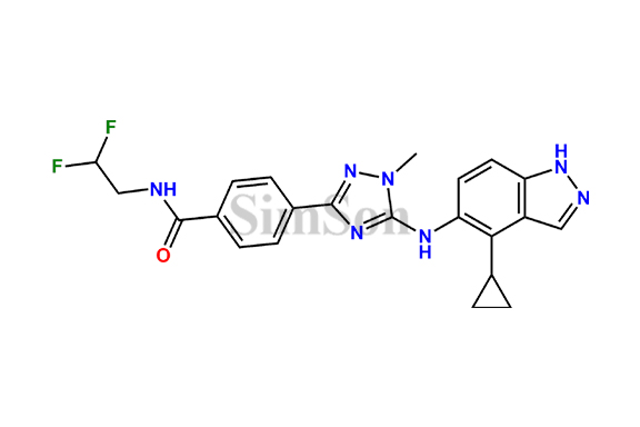 4-(5-((4-Cyclopropyl-1H-indazol-5-yl)amino)-1-methyl-1H-.1,2,4-triazol-3-yl)-N-(2,2-difluoroethyl)benzamide