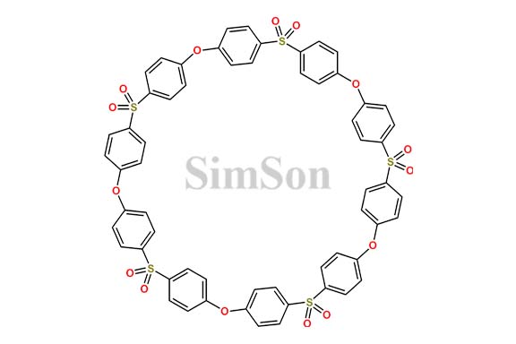 2,12,22,32,42-Pentaoxa-7,17,27,37,47-pentathiaundecacyclo[46.2.2.23,6.28,11.213,16.218,21.223,26.228,31.233,36.238,41.243,46]heptaconta-3,5,8,10,13,15,18,20,23,25,28,30,33,35,38,40,43,45,48,50,51,53,55,57,59,61,63,65,67,69-triacontaene,7,7,17,17,27,27,37,37,47,47-decaoxide
