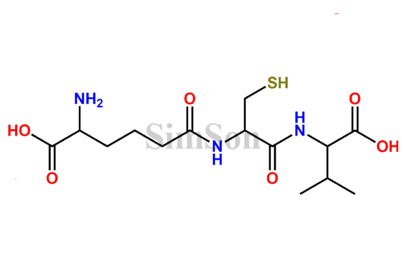 2-Amino-6-((1-((1-carboxy-2-methylpropyl)amino)-3-mercapto-1-oxopropan-2-yl)amino)-6-oxohexanoic Acid