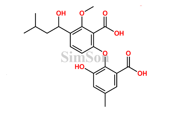 2-(2-carboxy-4-(1-hydroxy-3-methylbutyl)-3-methoxyphenoxy)-3-hydroxy-5-methylbenzoic acid