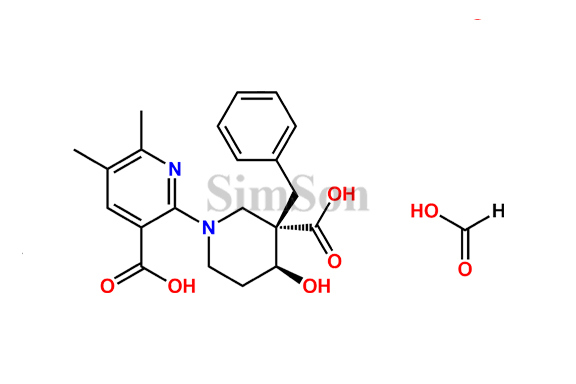 2-[(3S,4S)-3-benzyl-3-carboxy-4-hydroxypiperidin-1-yl]-5,6-dimethylpyridine-3-carboxylic acid,formic acid
