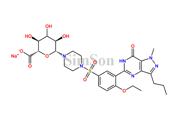 Piperazine N-desmethyl sildenafil glucuronide sodium