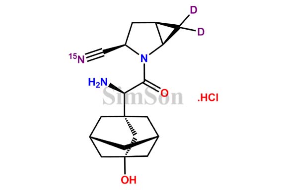 Saxagliptin-15N,D2 Hydrochloride