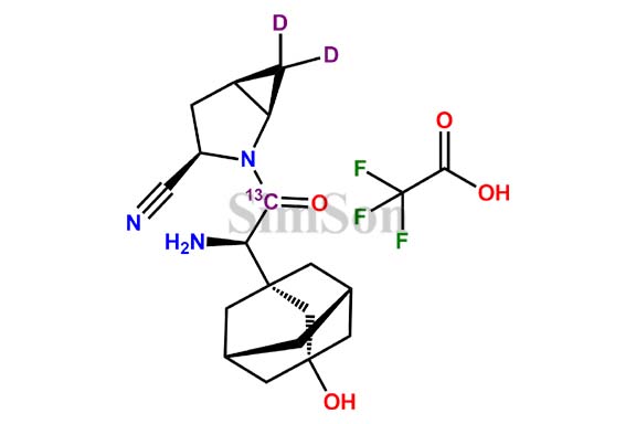 Saxagliptin-13C, D2 Trifluoroacetate