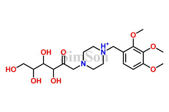 4-(3,4,5,6-tetrahydroxy-2-oxohexyl)-1-(2,3,4-trimethoxybenzyl)piperazin-1-ium