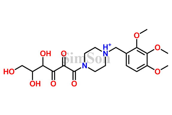 4-(4,5,6-trihydroxy-2,3-dioxohexanoyl)-1-(2,3,4-trimethoxybenzyl)piperazin-1-ium