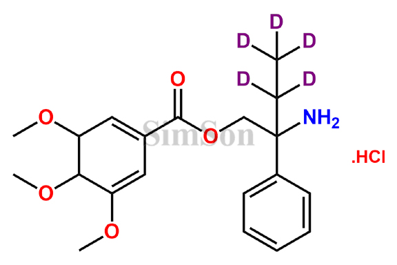 N,N-Didesmethyl Trimebutine-d5 Hydrochloride