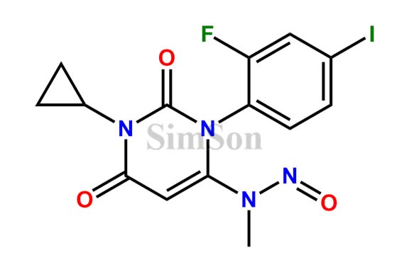 N-(1-Cyclopropyl-3-(2-fluoro-4-iodophenyl)-2,6-dioxo-1,2,3,6-tetrahydropyrimidin-4-yl)-N-methylnitrous amide