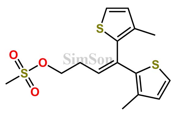 4,4-Bis(3-methyl-2-thienyl)-3-buten-1-ol,methanesulfonate