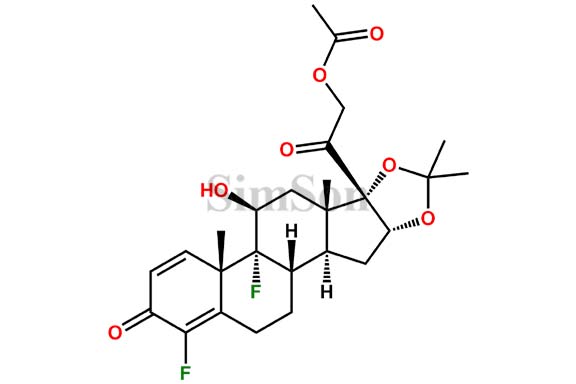 2-((6aS,6bR,7S,8aS,8bS,11aR,12aS,12bS)-3,6b-Difluoro-7-hydroxy-6a,8a,10,10-tetramethyl-4-oxo-1,2,4,6a,6b,7,8,8a,11a,12,12a,12b-dodecahydro-8bH-naphtho[2`,1`:4,5]indeno[1,2-d][1,3]dioxol-8b-yl)-2-oxoethyl Acetate