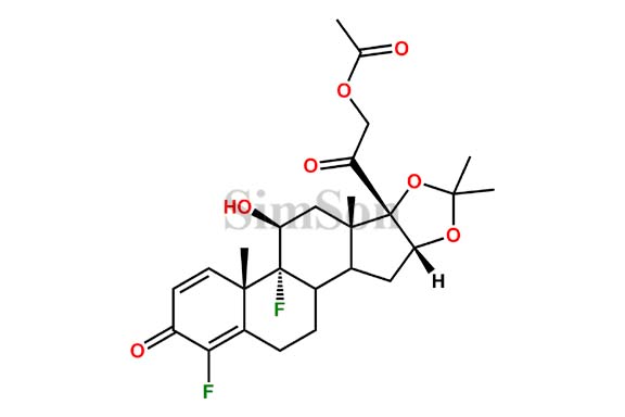 2-((6aS,6bR,7S,8aS,8bS,11aR)-3,6b-difluoro-7-hydroxy-6a,8a,10,10-tetramethyl-4-oxo-2,4,6a,6b,7,8,8a,8b,11a,12,12a,12b-dodecahydro-1H-naphtho[2``,1``;4,5]indeno[1,2-d][1,3]dioxol-8b-yl)-2-oxoethyl acetate