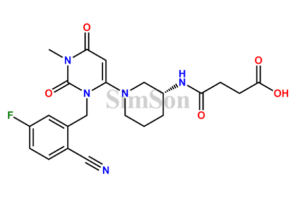 (R)-4-((1-(3-(2-cyano-5-fluorobenzyl)-1-methyl-2,6-dioxo-1,2,3,6-tetrahydropyrimidin-4-yl)piperidin-3-yl)amino)-4-oxobutanoic acid
