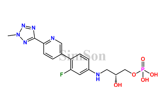 (R)-3-((3-Fluoro-4-(6-(2-methyl-2H-tetrazol-5-yl)pyridin-3-yl)phenyl)amino)-2-hydroxypropyl Dihydrogen Phosphate