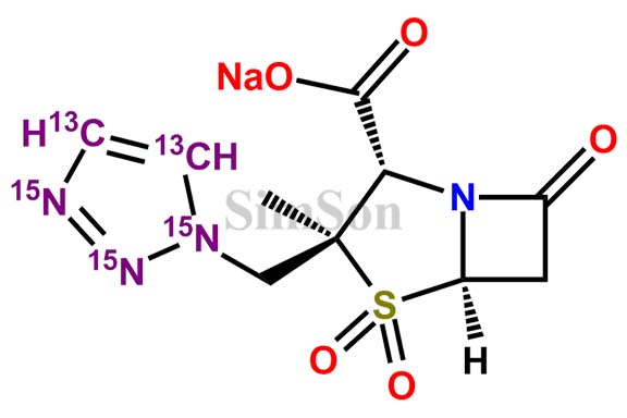 [13C2, 15N3]-Tazobactam sodium salt