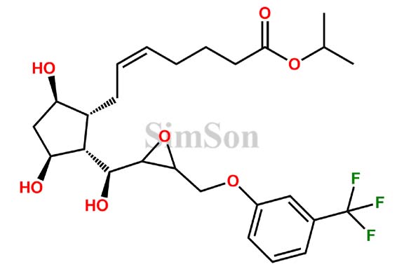 (Z)-isopropyl-7-((1R,2S,3S,5R)-3,5-dihydroxy-2-((1S)-hydroxy(3-((3-(trifluoromethyl)phenoxy)methyl)oxiran-2-yl)methyl)cyclopentyl)hept-5-enoate