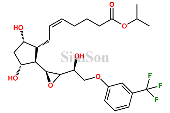 Isopropyl (Z)-7-((1R,2R,3R,5S)-3,5-dihydroxy-2-((2S)-3-((S)-1-hydroxy-2-(3-(trifluoromethyl) phenoxy) ethyl) oxiran-2-yl) cyclopentyl) hept-5-enoate
