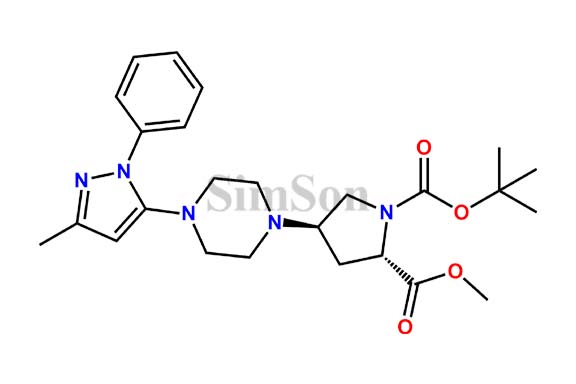 1-(tert-Butyl)2-methyl(2S,4R)-4-(4-(3-methyl-1-phenyl-1H-pyrazol-5-yl)piperazin-1-yl)pyrrolidine-1,2-dicarboxylate