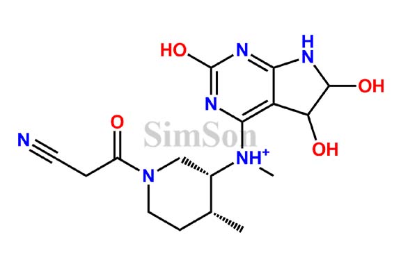 N-((3R,4R)-1-(2-cyanoacetyl)-4-methylpiperidin-3-yl)-2,5,6-trihydroxy-N-methyl-6,7-dihydro-5H-pyrrolo[2,3-d]pyrimidin-4-aminium