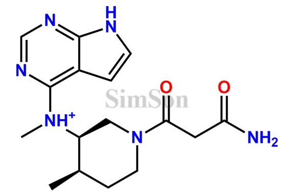 N-((3R,4R)-1-(3-amino-3-oxopropanoyl)-4-methylpiperidin-3-yl)-N-methyl-7H-pyrrolo[2,3-d]pyrimidin-4-aminium