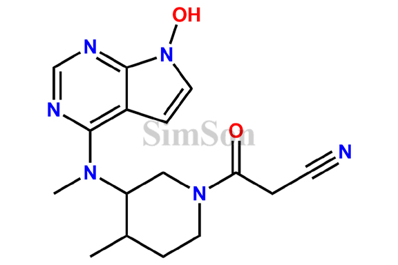 3-((3RS,4RS)-3-((7-hydroxy-7H-pyrrolo[2,3-d]pyrimidin-4-yl)(methyl)amino)-4-methylpiperidin-1-yl)-3-oxopropanenitrile