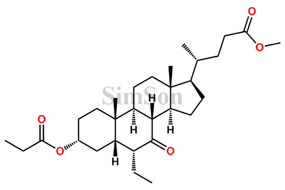 methyl-3alpha-propionyloxy-6alpha-ethyl-7keto-5beta-cholanate