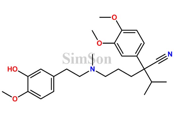 2-(3,4-dimethoxyphenyl)-5-{[2-(3-hydroxy-4-methoxyphenyl)ethyl](methyl)amino}-2-(propan-2-yl)pentanenitrile