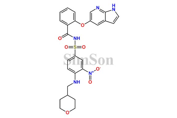 N-(3-nitro-4-{[(oxan-4-yl)methyl]amino}benzene-1-sulfonyl)-2-[(1H-pyrrolo[2,3-b]pyridine-5-yl)oxy] benzamide