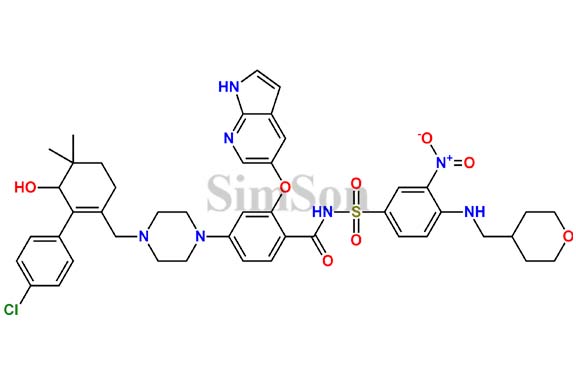 2-((1H-pyrrolo[2,3-b]pyridin-5-yl)oxy)-4-(4-((4`-chloro-6-hydroxy-5,5-dimethyl-3,4,5,6-tetrahydro-[1,1`-biphenyl]-2-yl)methyl)piperazin-1-yl)-N-((3-nitro-4-(((tetrahydro-2H-pyran-4-yl)methyl)amino)phenyl)sulfonyl)benzamide