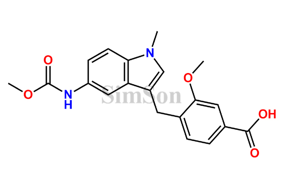 3-methoxy-4-((5-((methoxycarbonyl)amino)-1-methyl-1H-indol-3-yl)methyl)benzoic acid